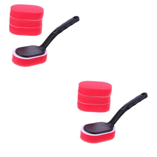 Zerodeko 10pcs Car Tire Waxing Brush Set Removable Applicator Handle for Efficient Car Cleaning and Polishing for Tire Shine and Maintenance
