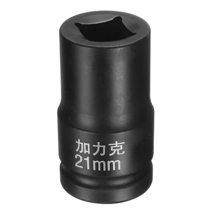 HARFINGTON 4 Point Square Socket 1" Drive by 21mm Metric Square Impact Socket 40CR Blackening Standard Wheel Sockets Pneumatic Socket Tool for Auto Repair Mechanical Maintenance Home Use - size: 21mm