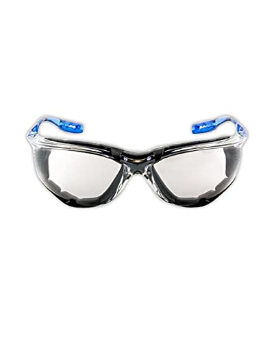 3M 10078371118744 Virtua CSS Protective Eyewear with Foam Gasket, Clear/Blue - color: Lens Color: Mirror