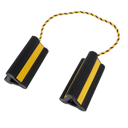 Heavy Duty Rubber Wheel Chocks, 210x100x100mm, 1 Pair, for Travel Trailers, RVs, Cars, and Trucks