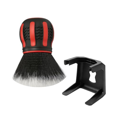 Car Detailing Brush, Ultra Soft Vehicle Handle Synthetic Brush with Storage Rack, Automotive Interior Dusting Cleaning Tool for Air Conditioner Vents Dashboard, Universal Fit (Red) - color: Red