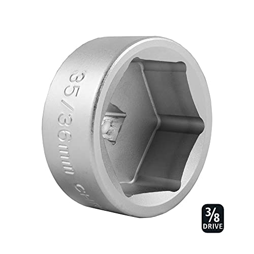 OEMTOOLS 3/8" Drive 36mm Socket, Oil Filter Removal Tool, No-Slip Socket Low Profile - style: 36 mm
