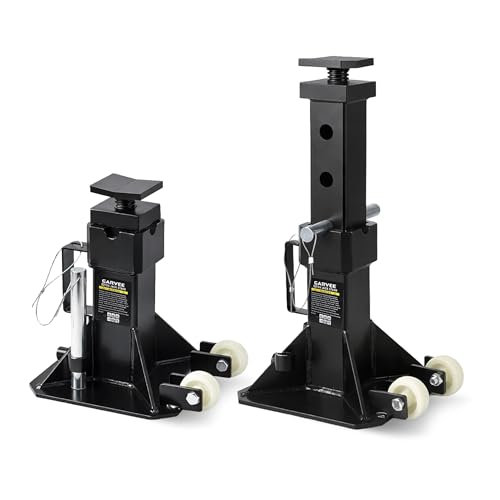 22 Ton Jack Stands with Secondary Lift, Heavy Duty Pin Type Car Jack Stand with Lock, Dual Stage Adjustable Height 13.8-19.7 Inches, Wide Base for Trucks Trailers, Black, 1 Pair - color: Black