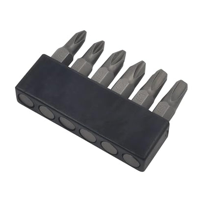 6Pcs 35mm JIS Screwdriver Bit Set with Magnetic Tip, 1/4 Hex Shank, S2 Alloy Steel & 6-Slot Storage Strip – Perfect for Japanese Motorcycles, Cars, Bicycles, and Equipment (JIS #3x6) - size: JIS #3x6
