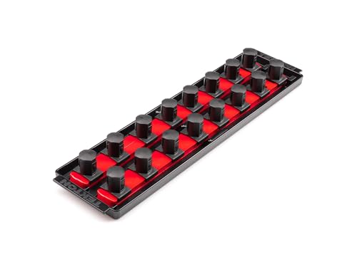 TEKTON 3/4 Inch Drive 2-Rail Socket Organizer Set, Red (16-Tool) | OST32116 | Made in USA - color: Red, size: (16-Tool), style: 2-Rail