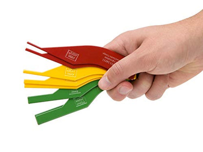 Steelman 8-Piece Brake Lining Thickness Gauge Set for Mechanics, Use with Disc and Drum Brake Pads, Color-Coded, Steel, Stamped Metric and SAE Callouts - size: 1-Pack, 8-Piece Set