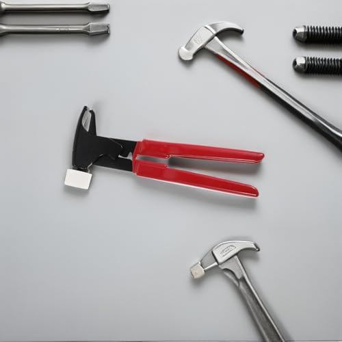Garneck Heavy Duty Wheel Balancing Weight Plier Tire Repair Tool Kit with Hammer for Weights Tire Balancer Remover Pliers Portable and Compact Design