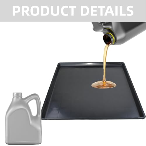 2 Pack Oil Change Drain Pan, Plastic Mini Fridge Drip Tray for Mini Fridges Air Conditioners Machinery, Oil Drain Pans for Changing Oil