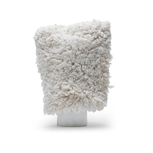 S.M. Arnold Snow White Professional Heavy-Duty Chenille Wash Mitt 8" x 11" - Ultra-Soft, Absorbent, Scratch-Free Car Wash Glove with Cuff, Ideal for Auto Detailing, Car Care, and Home Cleaning - color: White, size: 8" x 11"