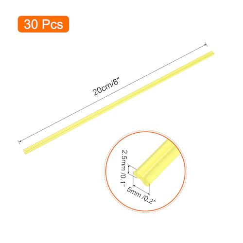 MECCANIXITY 30pcs 8 Inch Plastic Welding Rods PP Welding Strips Welder Rods for Car Bumper, Kayak Repair, Plastic Welder, Yellow - color: Yellow, size: 8 Inch