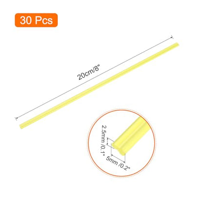 MECCANIXITY 30pcs 8 Inch Plastic Welding Rods PP Welding Strips Welder Rods for Car Bumper, Kayak Repair, Plastic Welder, Yellow - color: Yellow, size: 8 Inch