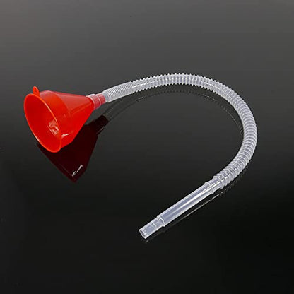 Funnels for Automotive Use,Plastic Small Funnel for Oil Change,Flexible Funnel with Long Hose for Gas,Fuel,Gasoline,Water,Fluid,Liquid Transmission