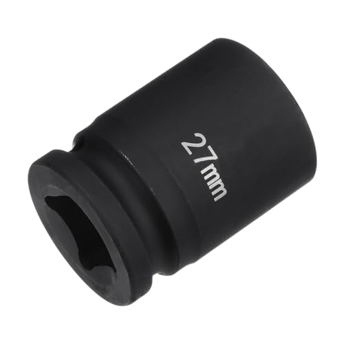 HARFINGTON 6-Point Impact Socket 3/4" Drive 27mm Metric 40Cr Alloy Steel Spindle Axle Nut Impact Socket - size: 27mm
