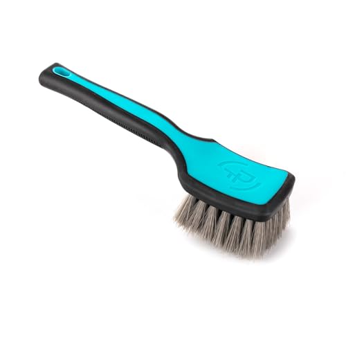 Detail Factory - ProGrip Tire Brush - Ergonomic ProGrip Handle, Stiff Synthetic Bristles, Ergonomic Design, Clean Your Tires with Ease - Octane Riptide - color: Octane Riptide, size: Standard