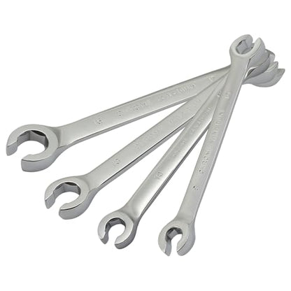 Flare Nut Wrench, 8 10 12 13 14 15 17mm Chrome Vanadium Steel Tool for DIY Automotive Repairs, Fuel Lines, Brake Systems and Household Maintenance