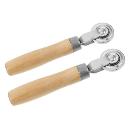PRETYZOOM 2pcs Tire Repair Roller Kit Wooden Handle Tire Patch Roller Tools for Cars Motorcycles Trucks for Puncture Repair and Flat Fixing