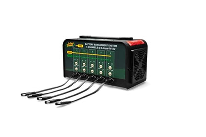 Battery Tender 5 Bank Multibank Charger - 20 AMP (4 AMPs Per Bank) - Selectable 12V / 6V - Smart and Switchable 12V Multi Battery Charger and Maintainer for Automotive and Marine - 021-0133-DL-WH