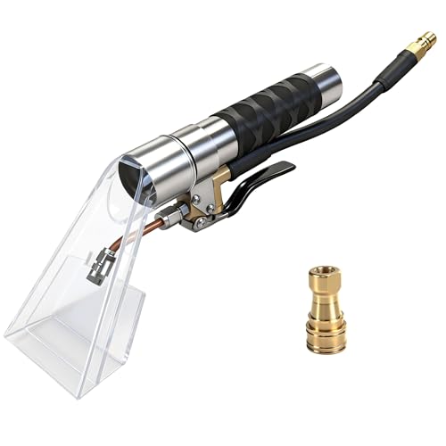 Upholstery Extractor Tool with Clear Head, Carpet Extractor Wand for Auto Detailing & Upholstery Cleaning, High Pressure Hand Wand Compatible with Mytee & Portable Extractors