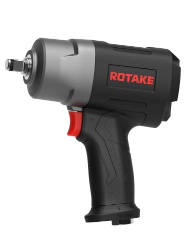 ROTAKE 1/2" Air Impact Wrench, 1245 ft-lbs, Twin Hammer, RT-5274 | 8600 RPM Speed, Heavy-Duty Aluminum Hammer Case, 4.56-lb Composite Body, 3-Speed Control, Auto Repair & Tire Service - size: 1/2" (1245 ft-lbs)RT-5274