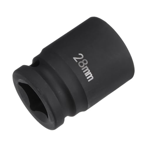 HARFINGTON 6-Point Impact Socket 3/4" Drive 28mm Metric 40Cr Alloy Steel Spindle Axle Nut Impact Socket - size: 28mm
