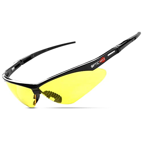Glove Station Optic Max Anti-Fog Safety Glasses for Men & Women | Clear, Amber & Gray Lenses, Anti-Fog, Scratch-Resistant - ANSI Z87.1 Compliant - color: Amber, size: 1 Pair