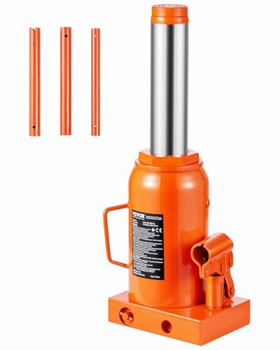 VEVOR Hydraulic Bottle Jack, 30 Ton/66138 lbs Welded Bottle Jack with 11.22''-18.66'' Lifting Range & 3-Section Long Handle, for Car, Pickup, Truck, RV, Auto Repair, Industrial Engineering - size: 30T