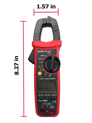 TECPEL DCM-033B 6000 Count Digital Clamp Meter Clamp Multimeter (ACA/ACV/DCA/DCV)