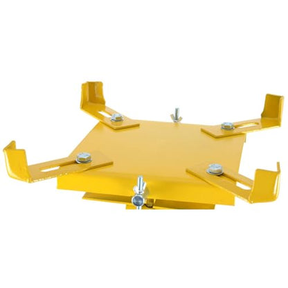 JEGS Transmission Jack | Hydraulic | Adjustable | 1000 LBS Capacity | High-Lift Handle Operated | Adjustable Load Arms | Yellow Steel Frame | 4 Caster Wheel Design | Adjustable Hydraulic Transmission Jack for automotive tools garage applications; steel co