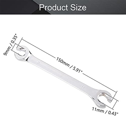 Utoolmart Flare Nut Wrench, 9mm x 11mm Metric Double Open End, 3Pcs - color: 3pcs, size: 9x11mm