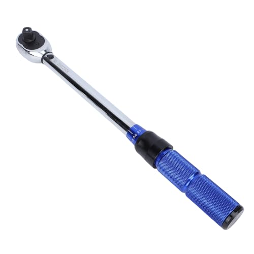 Walfront Torque Wrench, Cr V 3 8in Drive Torsion Wrench 5 to 60Nm 72 Tooth Bidirectional Click Adjustment with Non Slip Handle for Bike Motorcycle Car Maintenance