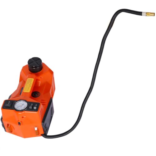 Electric Car Jack Kit, 5 Ton 12V Hydraulic Jack with Electric Impact Wrench, Portable Vehicle Tire Change Kit with LED Light, Fast Lift Emergency Roadside Tool for SUV Sedan Truck