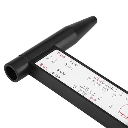 Wheel Bolt Pattern Measuring Tool, PCD Gauge for Wheel/Rim Lug Pattern, Sliding Caliper Ruler for 4 5 6 8 Lugs, Universal for Car Truck SUV Trailer