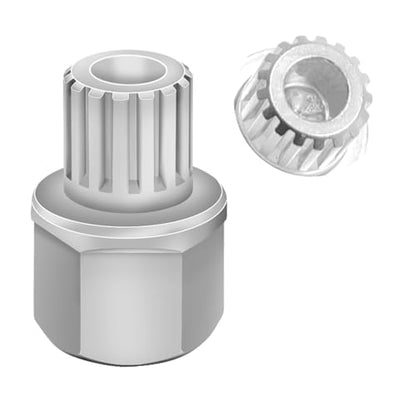 62/17PT Wheel Locking Nut Key Compatible with VW, Audi, Nut Removal | Wheel Lock Nut Socket Adapter, Anti-Theft Screw Remover, Hand Repair Tool, Tyre Fitting, garage - color: 62/17PT