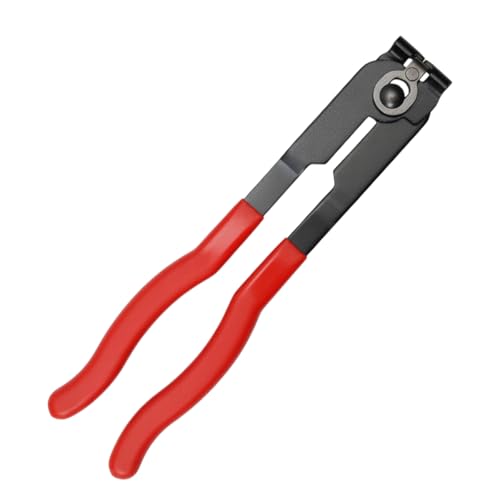 Craedli Automotive CV Boot Clamp Plier, Carbon Steel Drive Shaft Joint Crimp Tool, Adjustable Ear Type Axle Boot Clamp Wrench, Universal Car Repairs Tool for Fuel Hoses, Cooling & Vacuum Lines (Red)