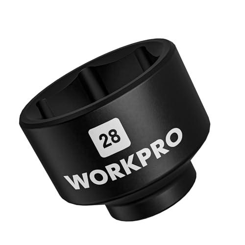 WORKPRO 28mm Oil Filter Socket Wrench, Oil Filter Removal Tool, Oil Filter Change Set, Ideal for Some Dodge Ram 6.7L Cummins Oil/Fuel Filter Canister - style: 28mm