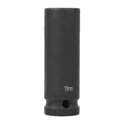 Impact Socket, 1/2 Inch Drive 17/18/19mm Metric Deep Impact Socket 6 Point Pneumatic Air Socket for Automotive Repair Professional Mechanics CrMo Steel