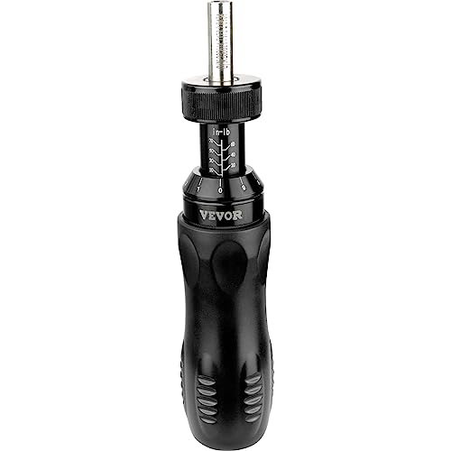 VEVOR 1/4" Drive Screwdriver Torque Wrench with Scale, 10-70 in/lbs Torque Range, 1 in-lbs Torque Increment Torque Screwdriver with Bits & Case - size: Pro 10-70 in-lb