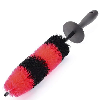 Fitosy Wheel Rim Brush, Soft Bristle Long Car Tire Washing Tool | Detailing for Exhaust Tips Engine, Vehicle Motorcycles Auto Truck SUV RV, No Scratches