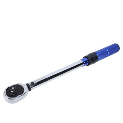 Walfront Torque Wrench, Cr V 3 8in Drive Torsion Wrench 5 to 60Nm 72 Tooth Bidirectional Click Adjustment with Non Slip Handle for Bike Motorcycle Car Maintenance