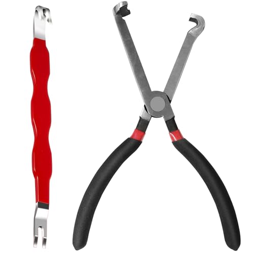Electrical Disconnect Pliers 37960, 8in Automotive Electrical Connector Disconnect Separator Pliers13120, Electrical Disconnect Remove Tool Electrical Plug Tools Pliers for Cars (2025 Upgrade) - color: 1*red Straight
