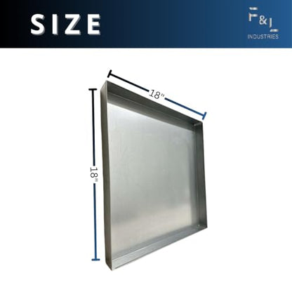 Heavy-Duty Galvanized Steel Drain Pan – Premium, Rust-Resistant HVAC Condensate Pan – Leak-Proof for Maximum Protection – With Hole Option (3/4)"PVC outlet drain. (18"x18"x2") - size: 18"x18"x2"