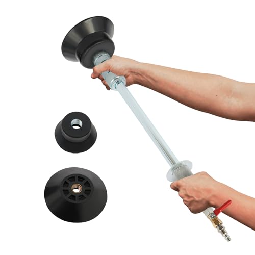 Air Pneumatic Dent Puller Kit, 24.2" Slide Hammer with 3 Suction Cups (3.2" 4.7" 6.1"), Car Dent Repair Tool for Auto Body, Suction Cup Dent Puller for Paintless Dent Removal