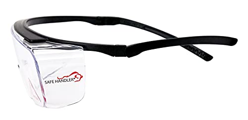 SAFE HANDLER Duarte Premium Safety Glasses Over Eyeglasses; ANSI Z87.1 Impact Resistant Polycarbonate Lenses with Anti-Fog & Scratch, UV400 Protection Safety Goggles (1 Pair) | ANSI Z87.1, Impact & Scratch Resistant UV 400 Eyewear for Men & Women — Built