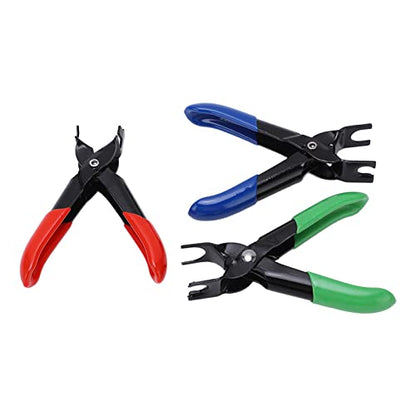 Aramox 3-Piece Fuel Line Pipe Disconnect Pliers Set, Universal Anti-Slip Handles for Petrol Cars