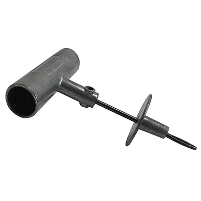 T-Handle Tire Repair Tool - Die-Cast Aluminum with Replaceable Split Eye Needle - color: Die-Cast Split Eye Tool