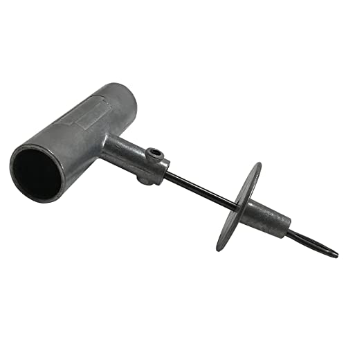 T-Handle Tire Repair Tool - Die-Cast Aluminum with Replaceable Split Eye Needle - color: Die-Cast Split Eye Tool