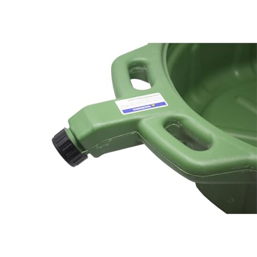 K Tool International 74647 4-1/4 Gallon Antifreeze Drain Pan for Garages, Repair Shops and DIY, Built-in Anti-Splash Lip and Baffles, High Density Polyethylene, Chemical/Solvent Resistant, Green