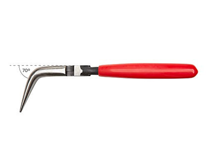 TEKTON 6 Inch 70-Degree Long Nose Pliers | PGF10406 - color: Serrated Jaw, size: 6 Inch 70-Degree Bent