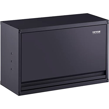 VEVOR Metal Storage Cabinet, 120lbs Load Capacity per Shelf, 20'' Tall Wall-Mounted Powder-Coating Steel Garage Cabinet with Adjustable Shelf, Press to Close & Open Door Perfect for Office Garage Tool - size: Flip up 20"