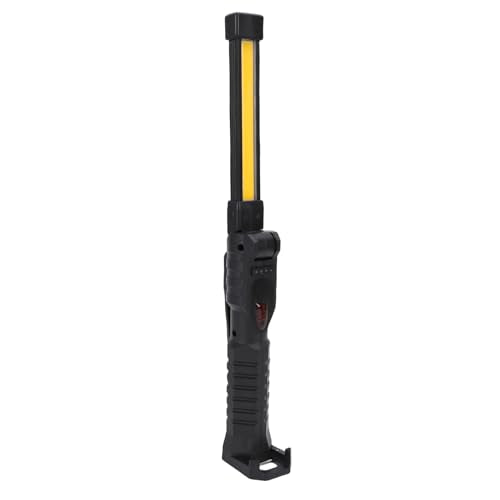 Keenso Magnetic Work Light with 360 Degree Rotation, 5 Modes and Retractable Hook, with Built in 1200mAh Battery and Type C Charging, for Mechanics, Car Repair, Garage and Emergency Use (Black)